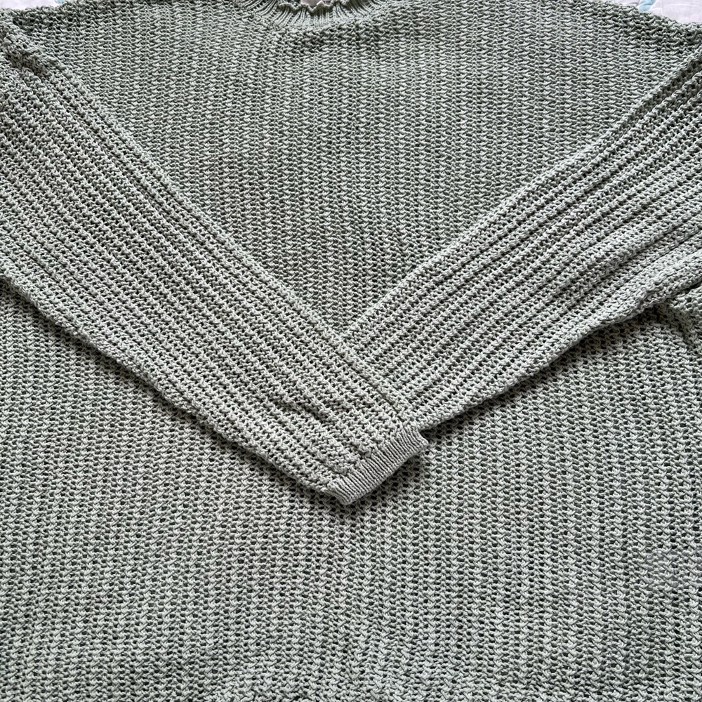 Rag & Bone Textured Knit Sweater in Light Green, Size S